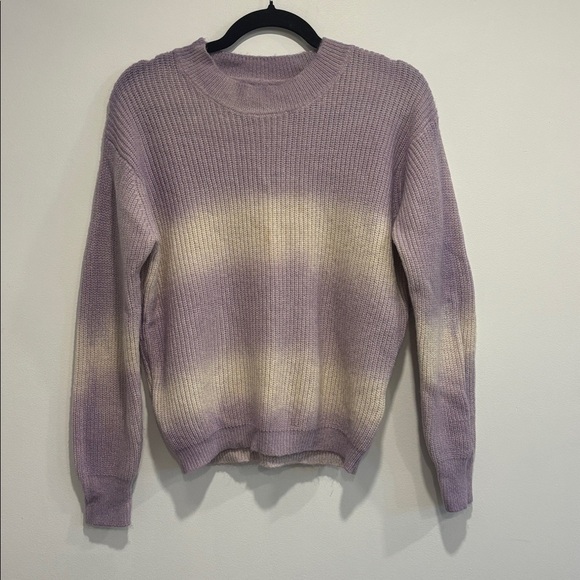 b.young Lavender and Cream Knit Sweater - Picture 1 of 11